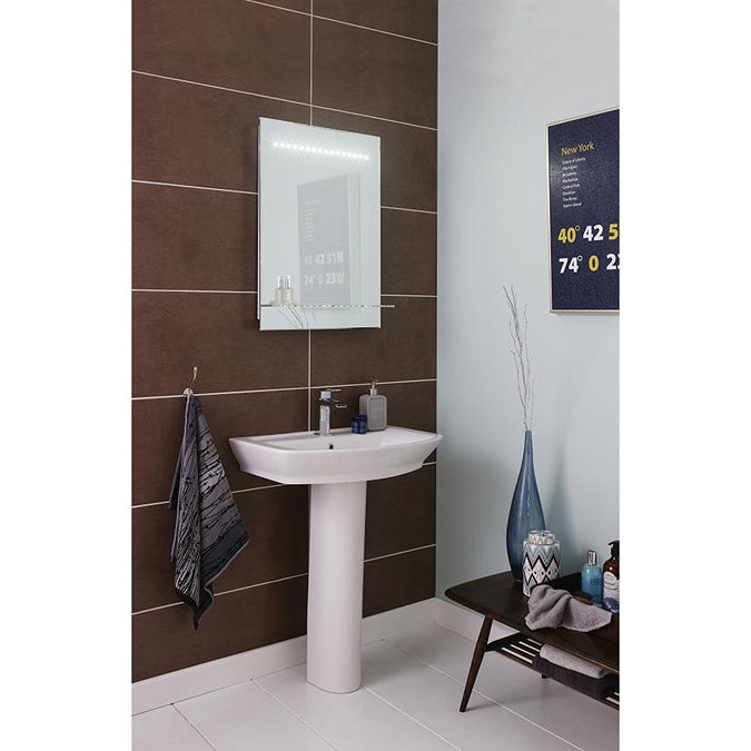 Ultra - Beam LED Touch Sensor Mirror & Glass Shelf - LQ390 Profile Large Image