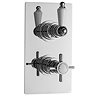 Ultra Beaumont Twin Concealed Thermostatic Valve w/ 8" Apron Fixed Head Feature Large Image