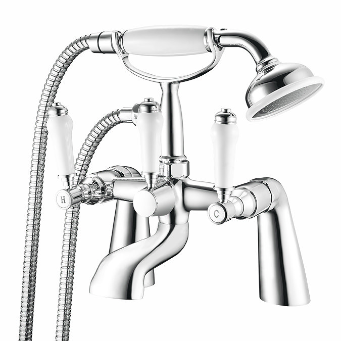 Nuie Bloomsbury Freestanding Bath Shower Mixer - Chrome Profile Large Image