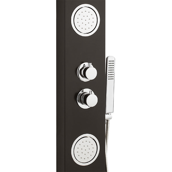 Ultra - Calgary Thermostatic Shower Panel - Black & White - AS372 Standard Large Image