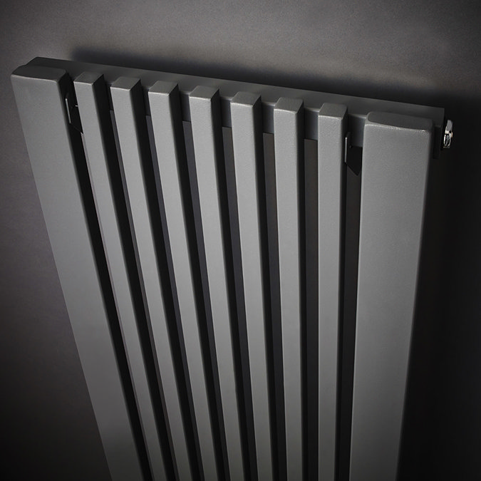 Ultra - Carson Anthracite Designer Radiator - W370 x H1800mm - HLA105 Profile Large Image