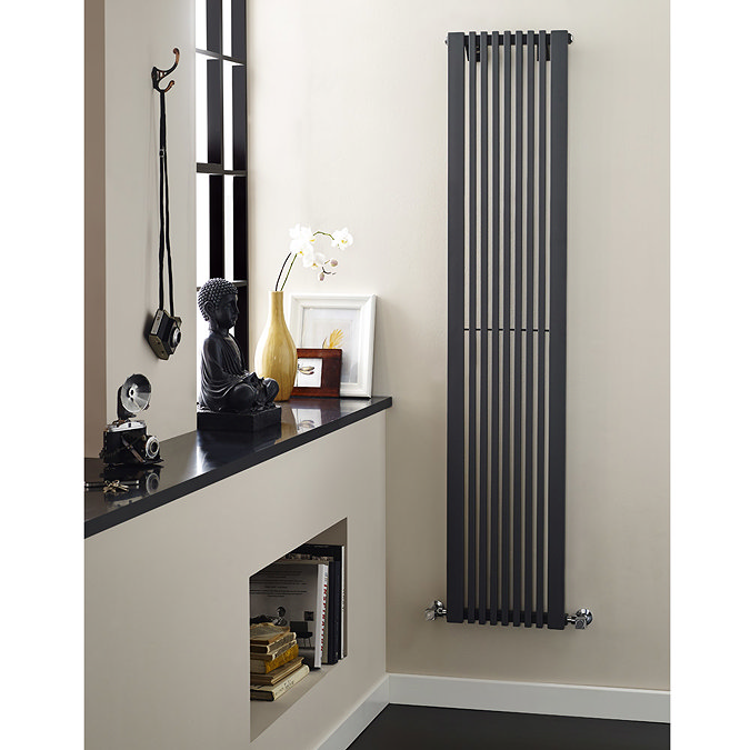 Ultra - Carson Anthracite Designer Radiator - W370 x H1800mm - HLA105 Feature Large Image