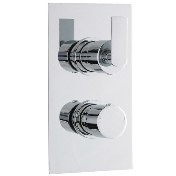 Ultra Charm Concealed Thermostatic Twin Shower Valve - Rectangular Plate - CHRV51 Large Image