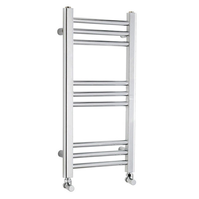 Ultra Chrome Cloakroom Ladder Heated Towel Rail 340 x 700mm HK367 at
