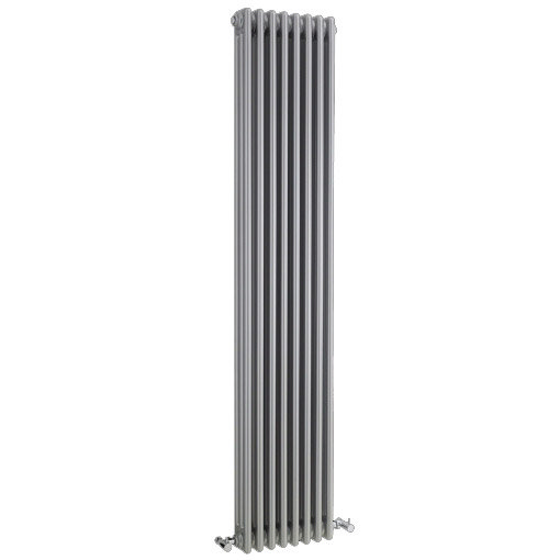 Ultra Colosseum Triple Column Radiator 1800 x 381mm - High Gloss Silver - HXS12 Large Image