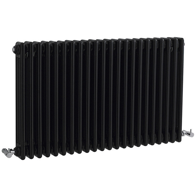 Ultra Colosseum Triple Column Radiator 600 x 1011mm - High Gloss Black - HXB06 Large Image