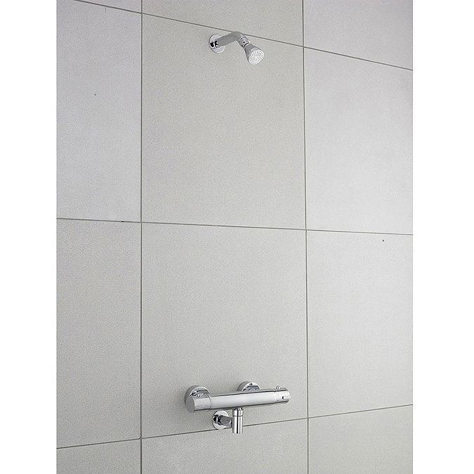 Ultra Commercial Concealed Fixed Shower Head with Back to Wall Elbow - CK100 Large Image