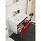 Ultra Design 600mm 1 Drawer Wall Mounted Basin & Cabinet - Gloss Red - 2 Basin Options Feature Large