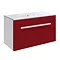Ultra Design 600mm 1 Drawer Wall Mounted Basin & Cabinet - Gloss Red - 2 Basin Options Large Image