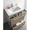 Ultra Design 600mm 2 Drawer Floor Mounted Basin & Cabinet - Gloss Caramel - 2 Basin Options Profile 