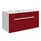 Ultra Design 800mm 1 Drawer Wall Mounted Basin & Cabinet - Gloss Red - 2 Basin Options Large Image