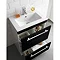 Ultra Design 800mm 2 Drawer Floor Mounted Basin & Cabinet - Gloss Black - 2 Basin Options Profile La