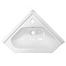 Nuie Floor Mounted 1-Door Corner Unit Inc. Ceramic Basin - CU001  Feature Large Image