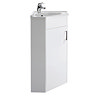 Nuie Floor Mounted 1-Door Corner Unit Inc. Ceramic Basin - CU001 Large Image