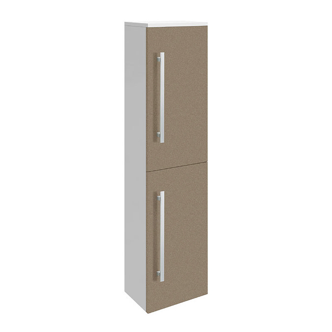 Ultra - Design Wall Mounted Tall Cupboard - Gloss Caramel - W350 x D250mm - CAB211 Large Image