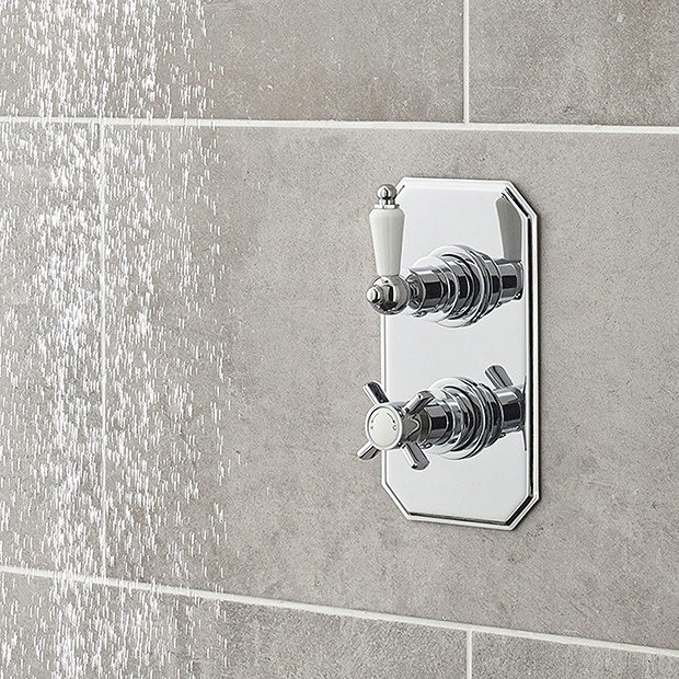 Premier Edwardian Twin Concealed Thermostatic Shower Valve - ITY316  Profile Large Image