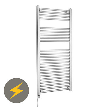 Electric-Only Heated Towel Rail 500 x 1100mm - Chrome - MTY068  Profile Large Image