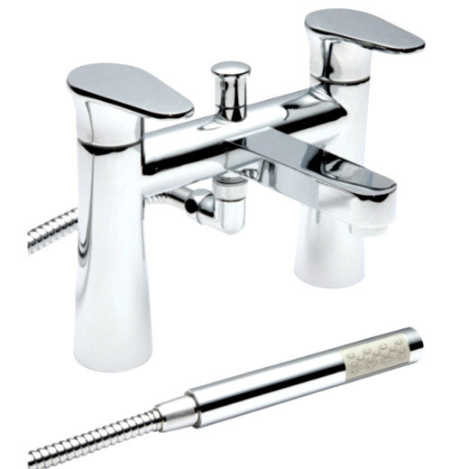Ultra Entity Bath Shower Mixer with Shower Kit and Wall Bracket - Chrome - ENT304 Large Image