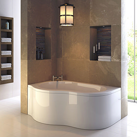 Ultra Estuary Corner Bath with Panel & Legset - Left Hand Large Image