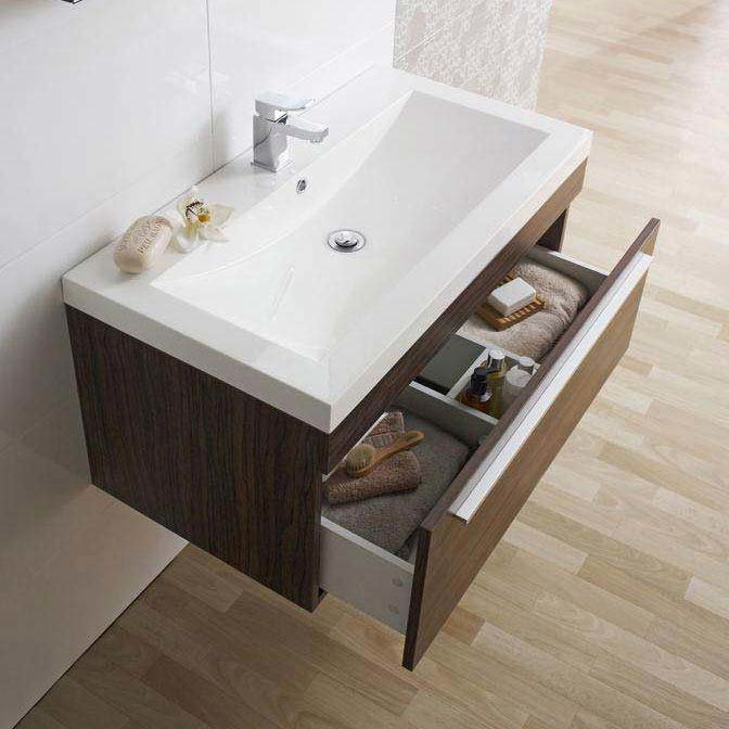 Ultra Glide 900 Basin and Cabinet - Walnut Finish - RF010 Profile Large Image