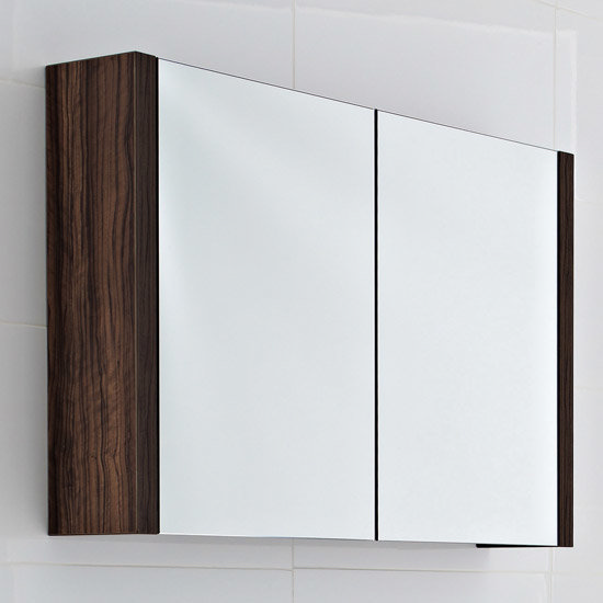 Ultra - Harbour Mirror Cabinet - Walnut Finish W900 x D160mm - LQ051 Large Image