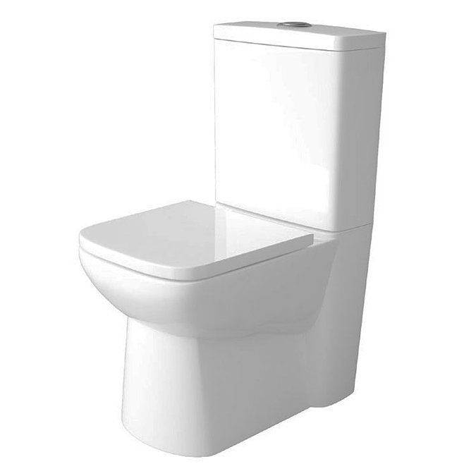 Hudson Reed Arlo Compact Flush to Wall Toilet + Soft Close Seat  Feature Large Image