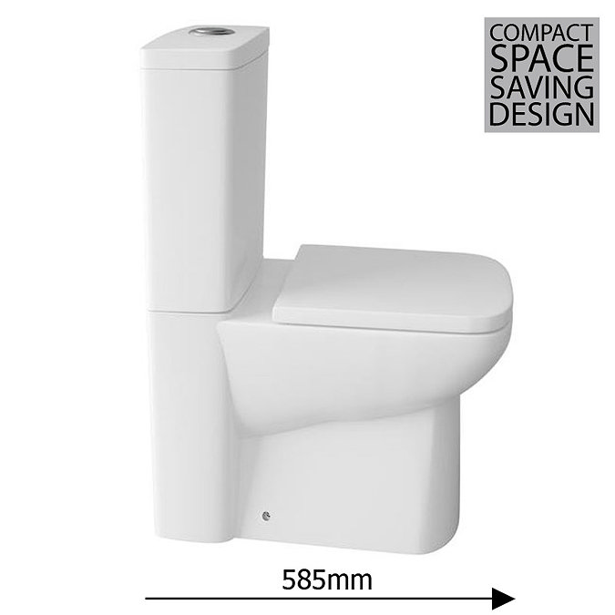 Hudson Reed Arlo Compact Flush to Wall Toilet + Soft Close Seat  Profile Large Image