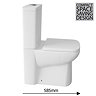 Hudson Reed Arlo Compact Flush to Wall Toilet + Soft Close Seat  Profile Large Image