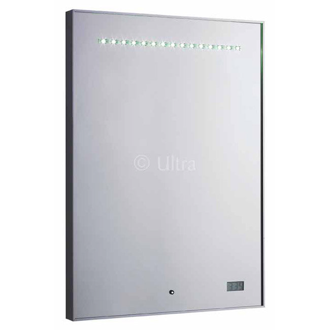 Ultra Ignite LED Touch Sensor Mirror with Digital Clock - LQ010 Large Image