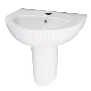 Ultra - Jardine 500 Basin 1TH & Semi Pedestal - CJA001 Profile Large Image