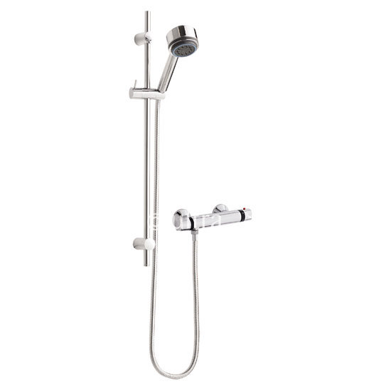 Ultra Linear Thermostatic Bar Shower Valve with Slider Rail Shower Kit - A3043-VBS007 Large Image