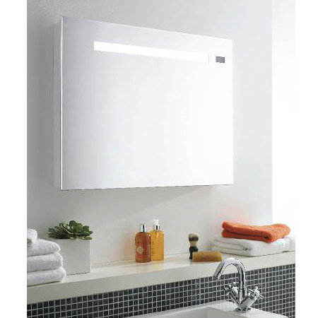 Ultra Lure Motion Sensor Backlit Mirror with Digital Clock and Shaver Socket - LQ008 Profile Large Image