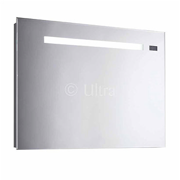 Ultra Lure Motion Sensor Backlit Mirror with Digital Clock and Shaver Socket - LQ008 Profile Large Image