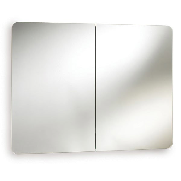 Ultra Mimic Stainless Steel Double Mirrored Cabinet with Hinged Doors - LQ383 Large Image