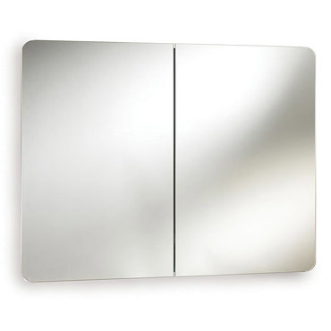 Ultra Mimic Stainless Steel Double Mirrored Cabinet with Hinged Doors - LQ383 Profile Large Image