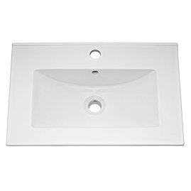 600mm Minimalist Ceramic Inset Basin - BAS010 Large Image