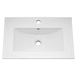 600mm Minimalist Ceramic Inset Basin - BAS010 Large Image