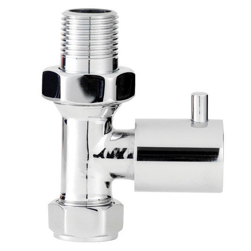 Hudson Reed Minimalist Chrome Radiator Valves - Straight - HT327 Large Image