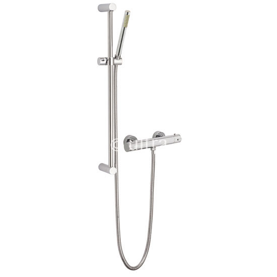 Ultra Minimalist Slider Rail Kit and Thermostatic Bar Valve - Chrome - A3214-VBS009 Profile Large Image