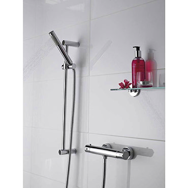 Ultra Minimalist Slider Rail Kit and Thermostatic Bar Valve - Chrome - A3214-VBS009 Profile Large Image