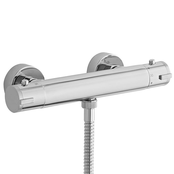 Ultra TMV2 Minimalist Thermostatic Bar Shower Valve - Bottom Outlet - VBS009 Large Image