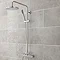 Hudson Reed Minimalist Thermostatic Bar Valve with Telescopic Shower Kit - Chrome Large Image