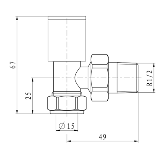 Arezzo Modern Angled Radiator Valves Chrome