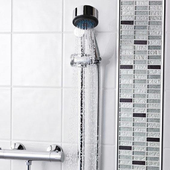 Premier - Modern Slide Rail Shower Kit - Chrome - STY042  Profile Large Image