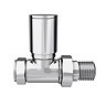 Arezzo Modern Straight Radiator Valves - Chrome  Profile Large Image
