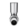 Arezzo Modern Straight Radiator Valves - Chrome  Feature Large Image