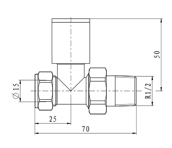 Arezzo Modern Straight Radiator Valves Chrome