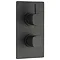 Ultra Muse Concealed Thermostatic Twin Shower Valve - Black - MUSV71 Large Image