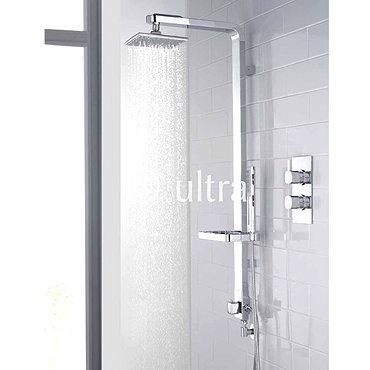 Ultra Muse Concealed Thermostatic Twin Shower Valve w/ Intuition Shower Kit - Chrome Profile Large I