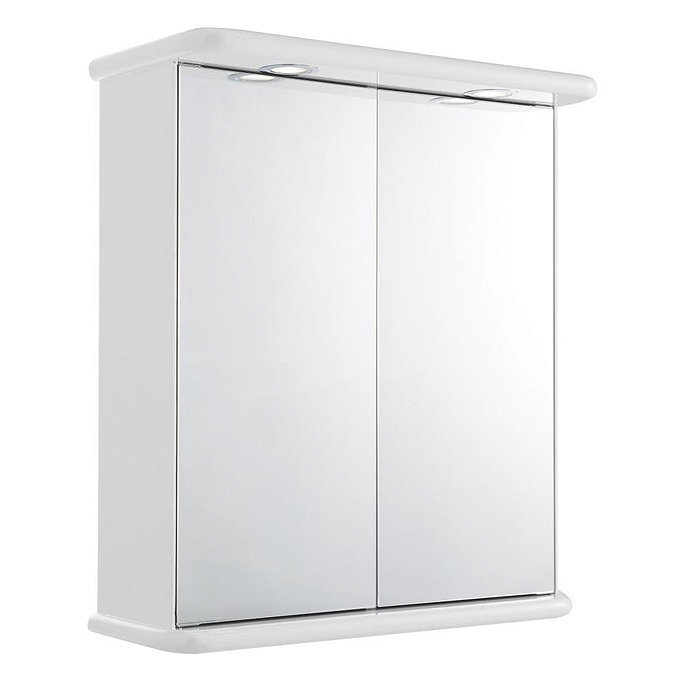 Ultra Niche Double Mirror Cabinet with Light, Shaving Socket and Digital Clock - LQ387 Large Image